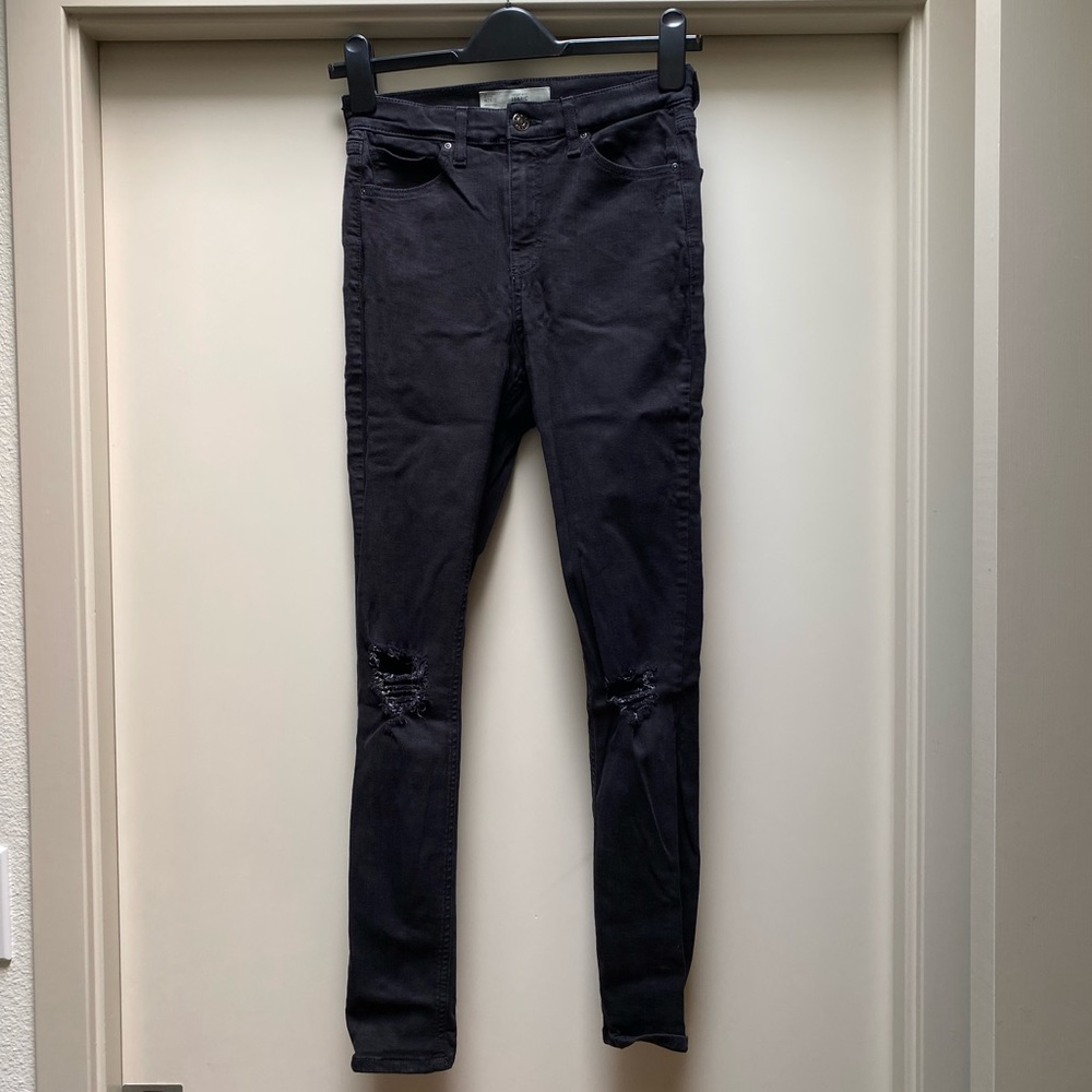 Topshop Jamie jeans skinny jeans with knee rips